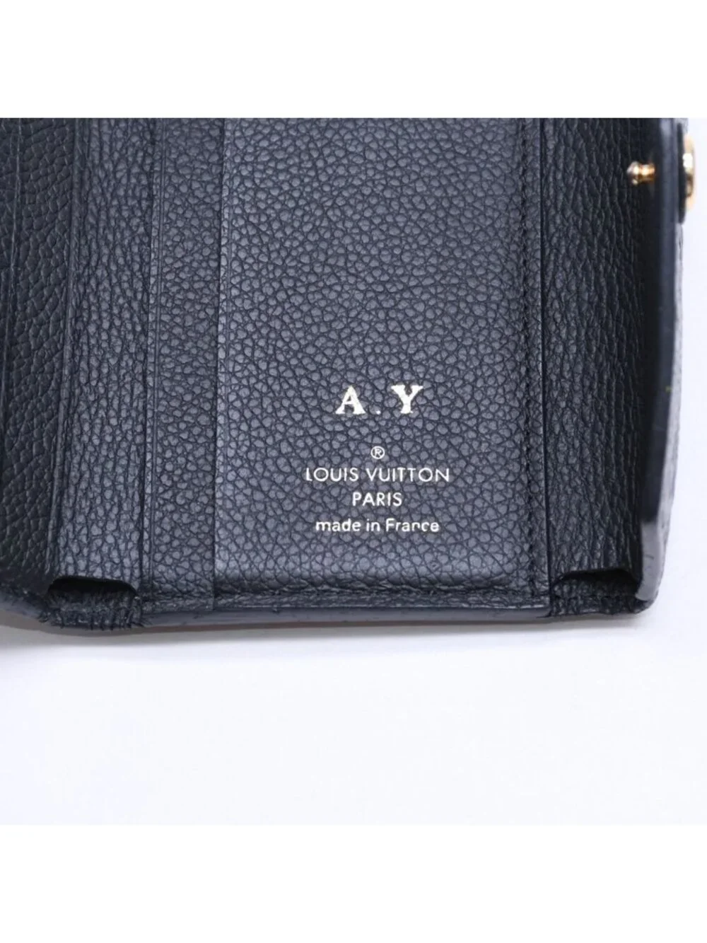 Louis Vuitton Trifold Wallet Portefeuille Zoe Black Gold